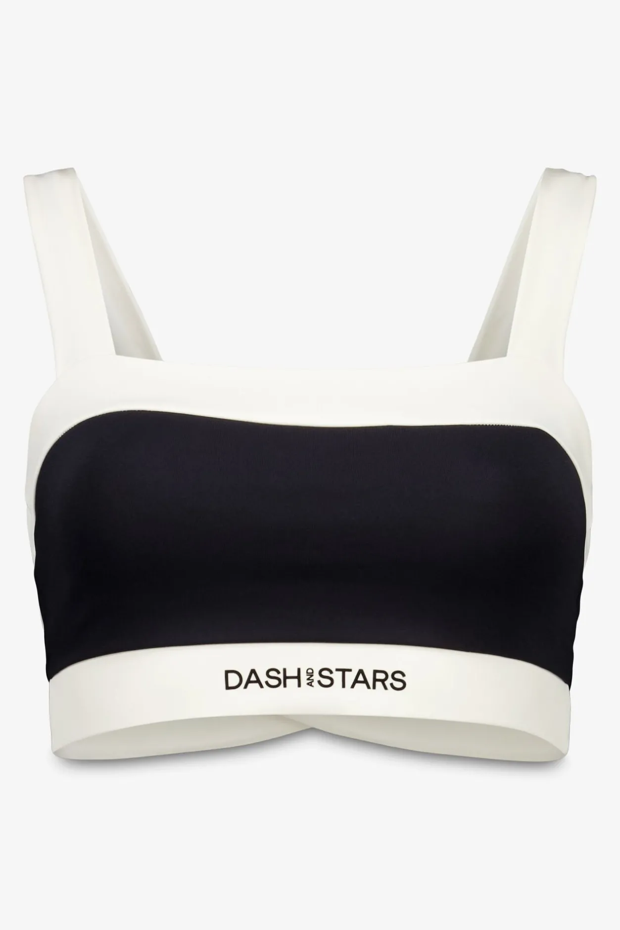 Dash and Stars Sujetador deportivo 4D Stretch bandeau blanco y negro Outlet