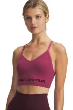 Under Armour Sujetador deportivo de sujeción baja de mujer fucsia Hot