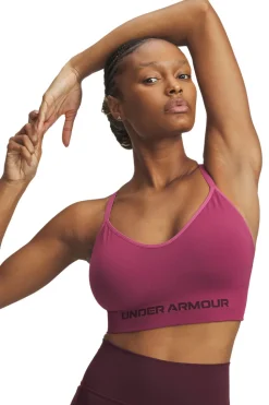 Under Armour Sujetador deportivo de sujeción baja de mujer fucsia Hot