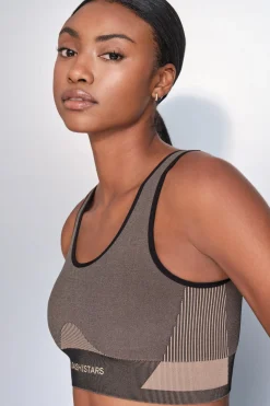Dash and Stars Sujetador deportivo marrón SEAMLESS FIT marr&oacute;n Sale