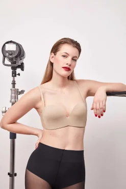 Gisela Sujetador desmontable escote extremo nude Sale