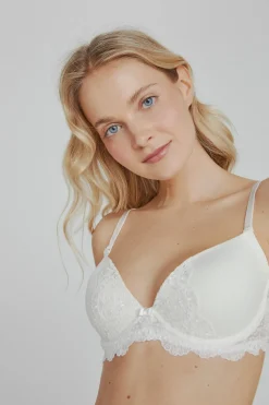 Ivette Bridal Sujetador con tirantes multiposición y push up en blanco marfil