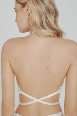 Ivette Bridal Sujetador con tirantes multiposición y push up en blanco marfil