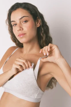 Women'secret Sujetador 'maternity' NATURAL algodón gris Best