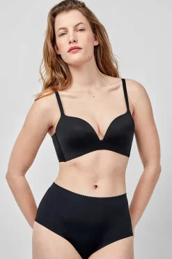 Gisela Sujetador push up escote extremo negro Discount