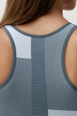 Born Living Yoga Sujetador top deportivo Athena gris/blanco estampado Sale