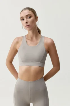Born Living Yoga Sujetador top deportivo Denise gris kaki Online