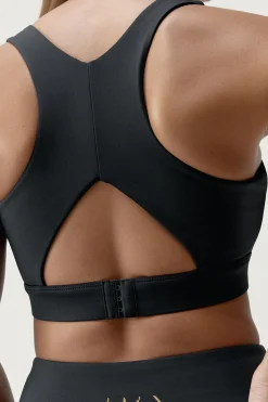 Born Living Yoga Sujetador top deportivo Gold negro New