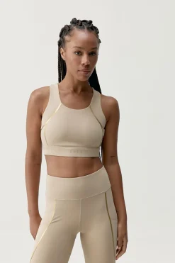 Born Living Yoga Sujetador top deportivo Gold beige Clearance