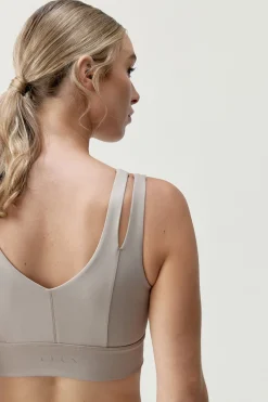 Born Living Yoga Sujetador top deportivo Maan gris kaki Online