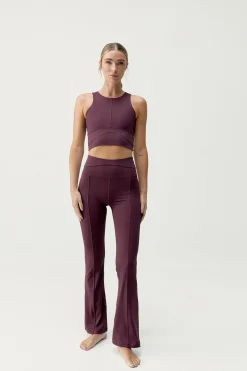 Born Living Yoga Sujetador top deportivo Saori morado burdeos