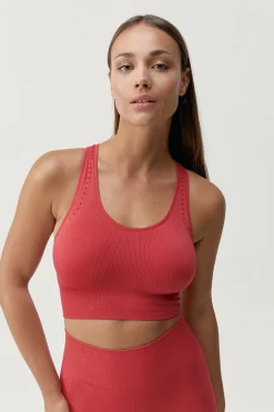 Born Living Yoga Sujetador top deportivo Zina coral rojo Clearance