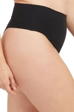 Spanx Tanga moldeador de algodón negro Outlet
