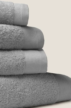 Textura Toalla baño rizo algodón egipcio 90x150cm. gris