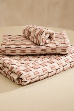 Calma House Toalla de baño de algodón de rizo jacquard Mercurio naranja Online