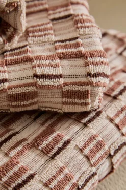 Calma House Toalla de baño de algodón de rizo jacquard Mercurio naranja