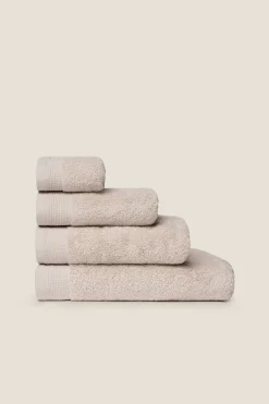 Textura Toalla lavabo rizo algodón egipcio 50x90cm. beige Hot
