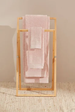 Textura Toalla lavabo rizo algodón egipcio 50x90cm. rosa