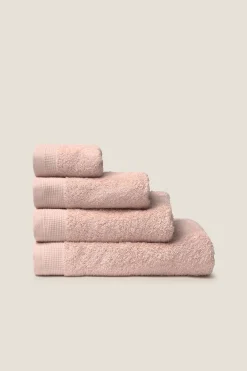 Textura Toalla lavabo rizo algodón egipcio 50x90cm. rosa