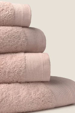 Textura Toalla lavabo rizo algodón egipcio 50x90cm. rosa