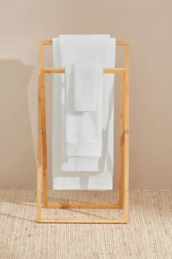 Textura Toalla tocador rizo algodón egipcio 30x50cm. blanco