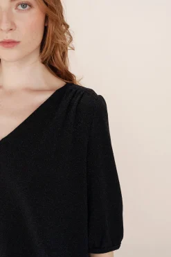 Grace & Mila Top ancho lúrex Azul marino Clearance