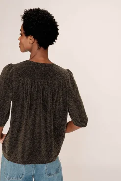 Grace & Mila Top ancho lúrex Marr&oacute;n oscuro Discount