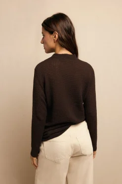 Slowlove Top básico estructura Marr&oacute;n oscuro Clearance