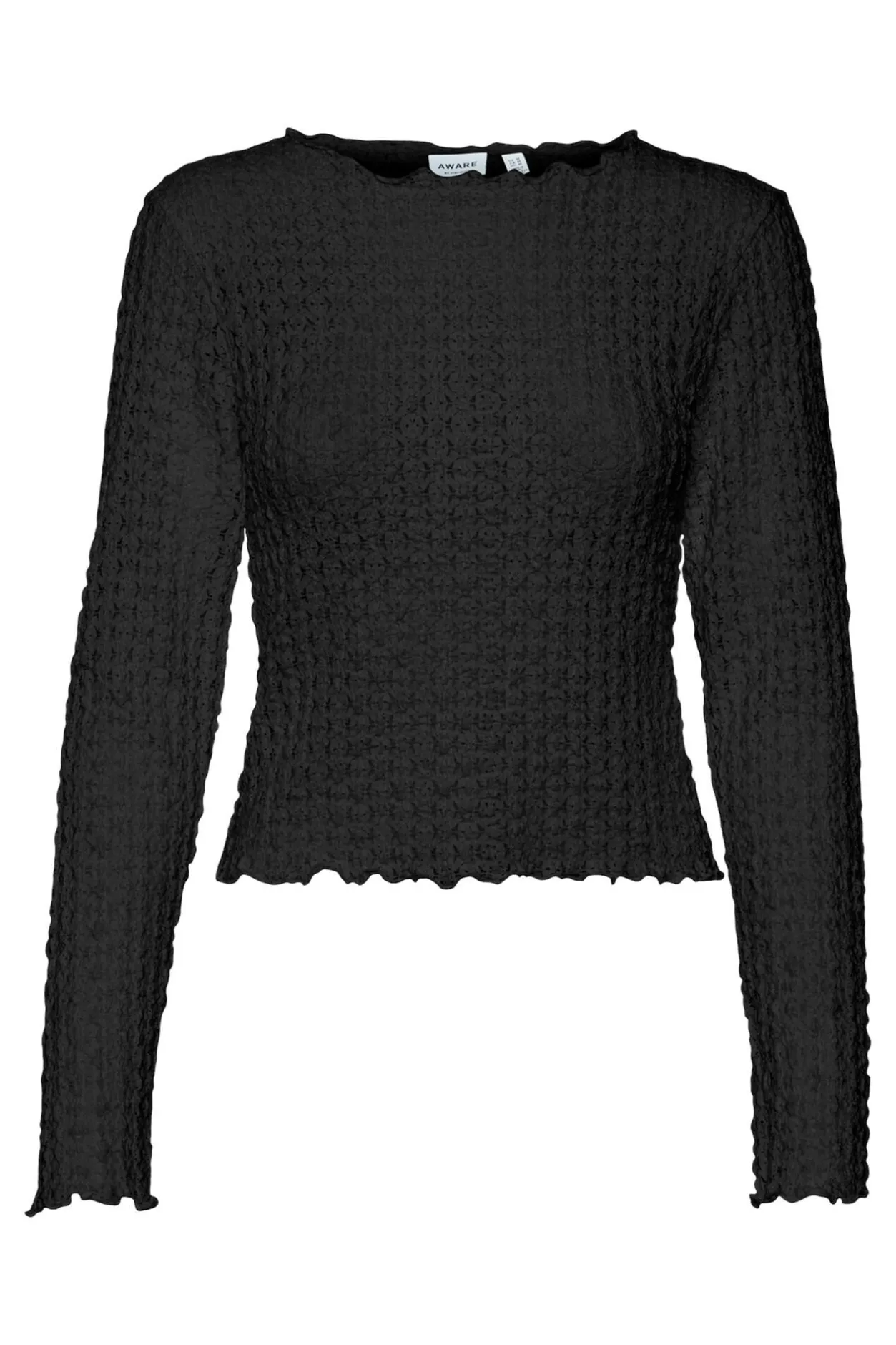 Vero Moda Top corto de manga larga Negro Online