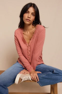 Slowlove Top cárdigan blonda Rosa Outlet