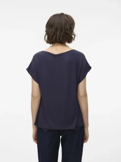 Vero Moda Top de manga corta Azul marino Outlet