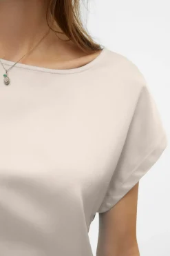 Vero Moda Top de manga corta Beige Outlet