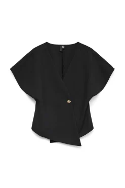 Vero Moda Top de manga corta murciélago Negro New