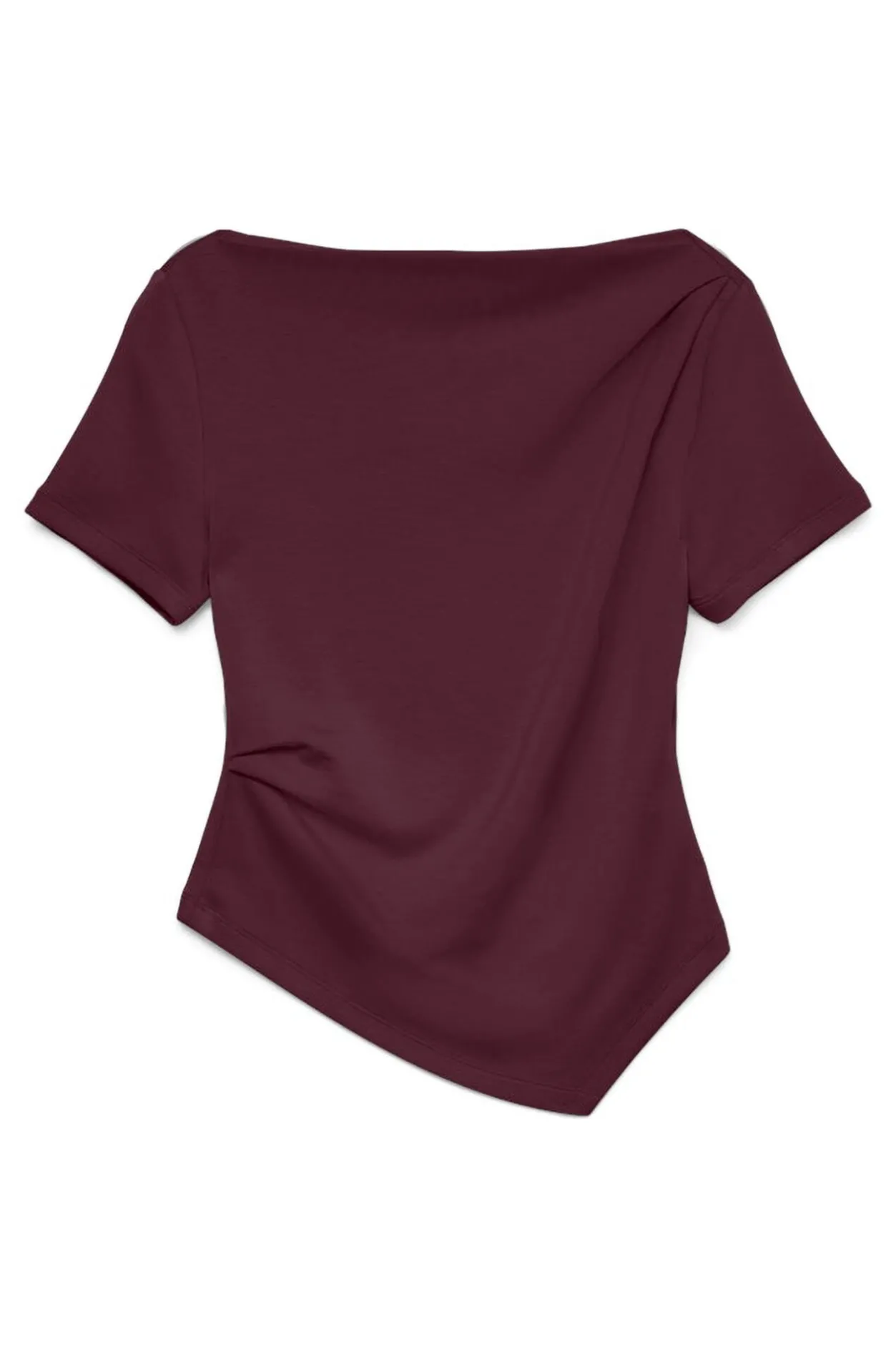 Vero Moda Top de mujer de manga corta asimétrico Morado Discount