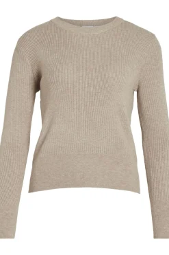 Vila Top de punto canalé Marr&oacute;n Outlet