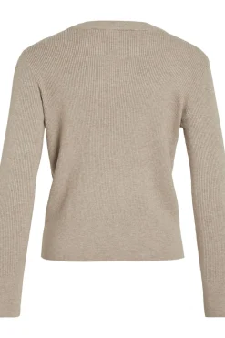 Vila Top de punto canalé Marr&oacute;n Outlet