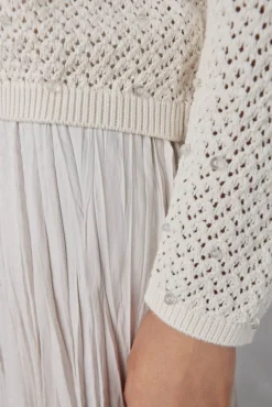 Pedro del Hierro Top de punto fantasía cristalitos Beige Online