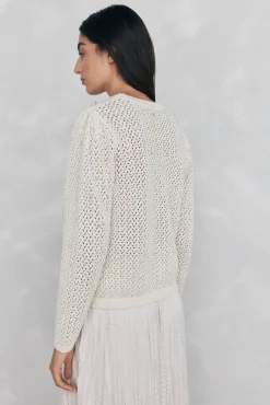 Pedro del Hierro Top de punto fantasía cristalitos Beige Online