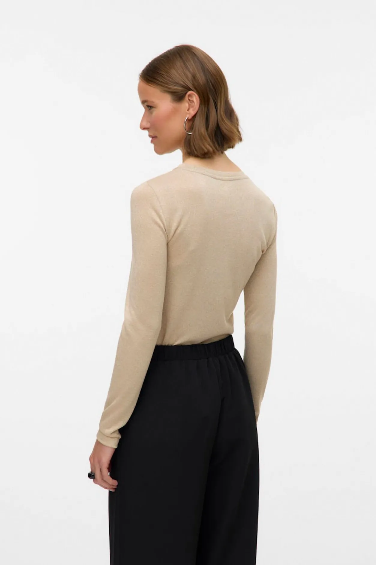 Vero Moda Top de punto tejido efecto metalizado Beige Sale
