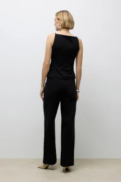 Vero Moda Top de tirantes y cuello barco Negro New