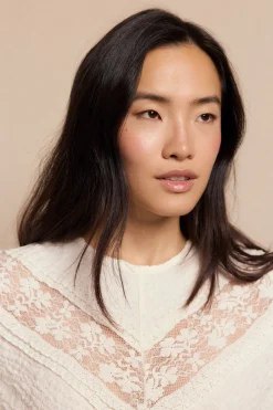 Slowlove Top encaje combinado Marfil Hot