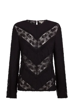 Slowlove Top encaje combinado Negro Sale