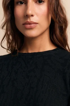 Slowlove Top estructura frunce Negro Clearance