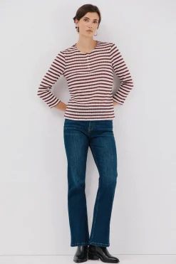 Cortefiel Top estructura rayas Vino Online