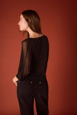 Slowlove Top fluido lurex Negro Sale