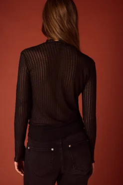 Slowlove Top frunces Negro Outlet