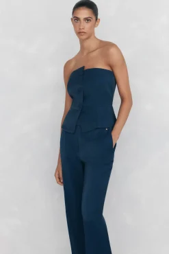 Pedro del Hierro Top liso palabra de honor Azul Clearance