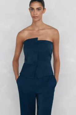 Pedro del Hierro Top liso palabra de honor Azul Clearance
