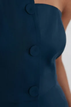 Pedro del Hierro Top liso palabra de honor Azul Clearance