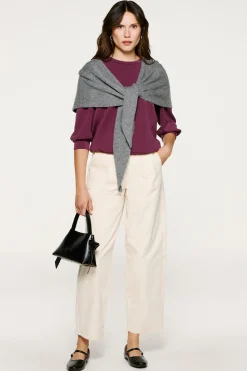 Selected Top manga abullonada Morado Best